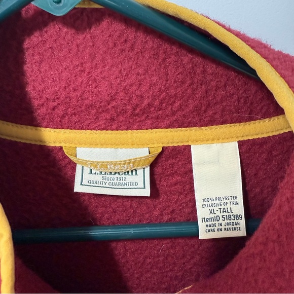 LL Bean L.L.Sweater Fleece Sherpa Hybrid Pullover. 1/4 Zip Multicolor Outdoor. - Picture 5 of 7